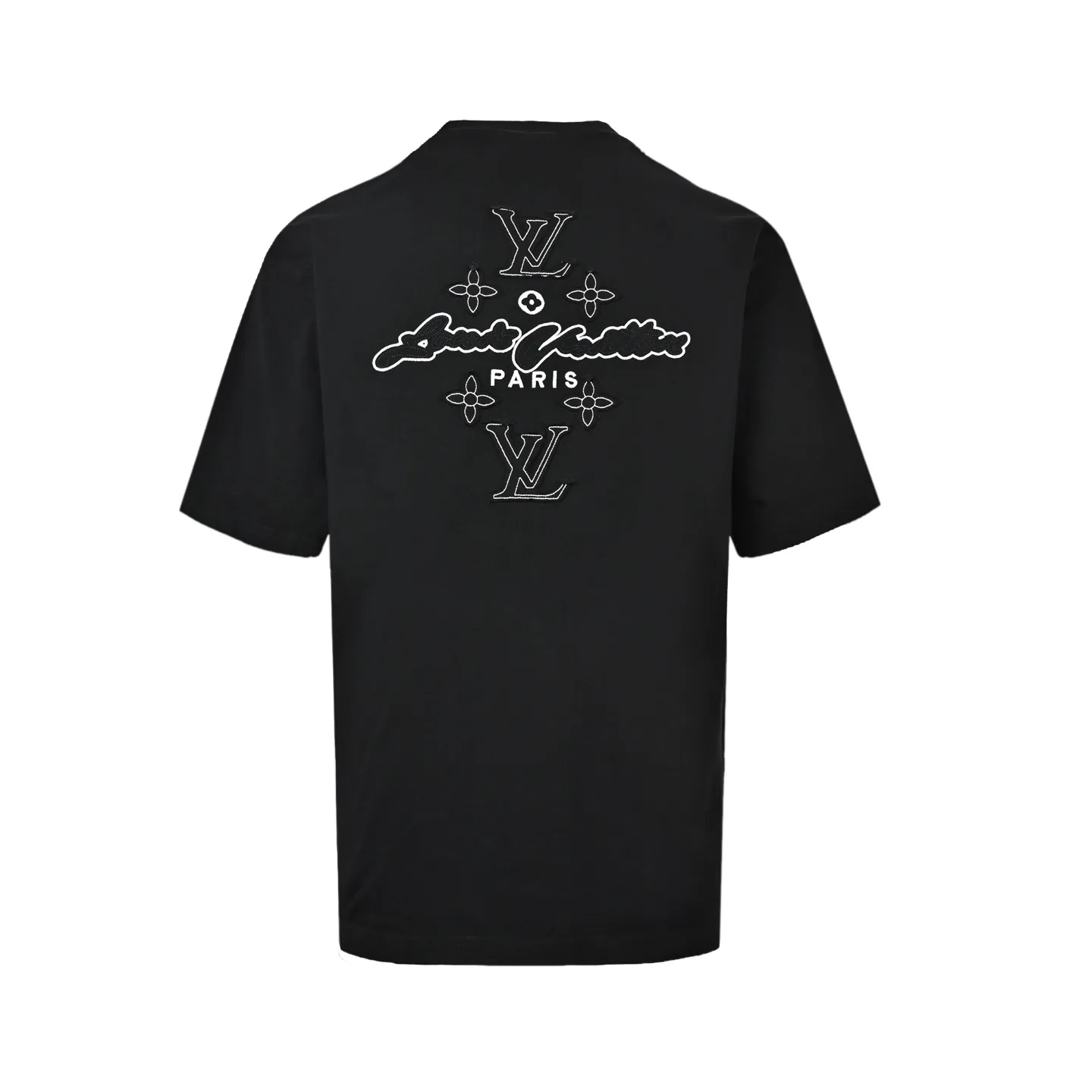 Louis Vuitton/Louis Vuitton heavy duty frayed embroidered patch embroidered short sleeves